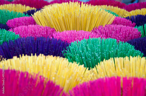 colorful incense sticks in Vietnam