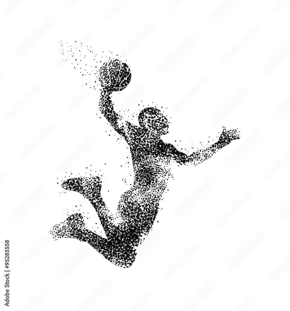 Fototapeta premium basketball player, silhouette