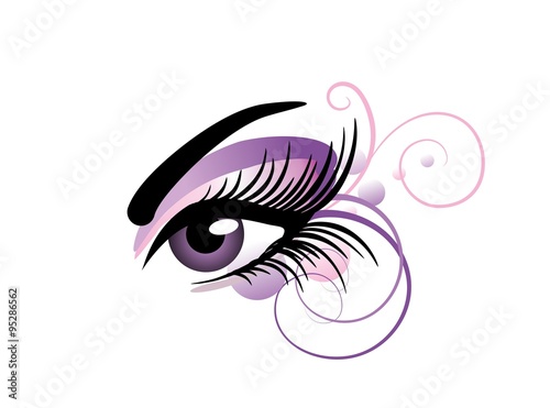 beautiful eye in an artistic make-up