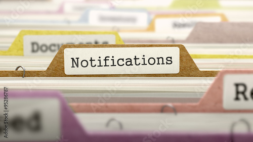 Slika na platnu Folder in Catalog Marked as Notifications.