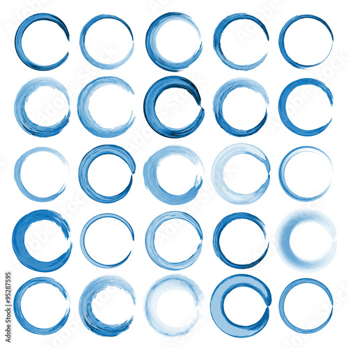Set of watercolor circles,