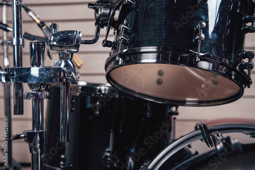 Studio drums for recording.