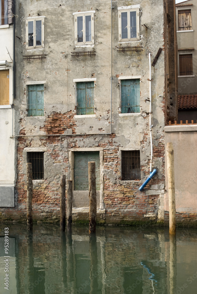 Abandoned residential house in Chioggia, Italy