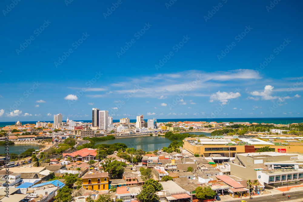 Beautiful aerial view of Cartagena, Colombia