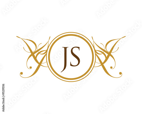 JS Luxury Ornament Initial Logo