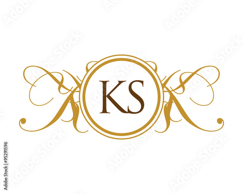 KS Luxury Ornament Initial Logo