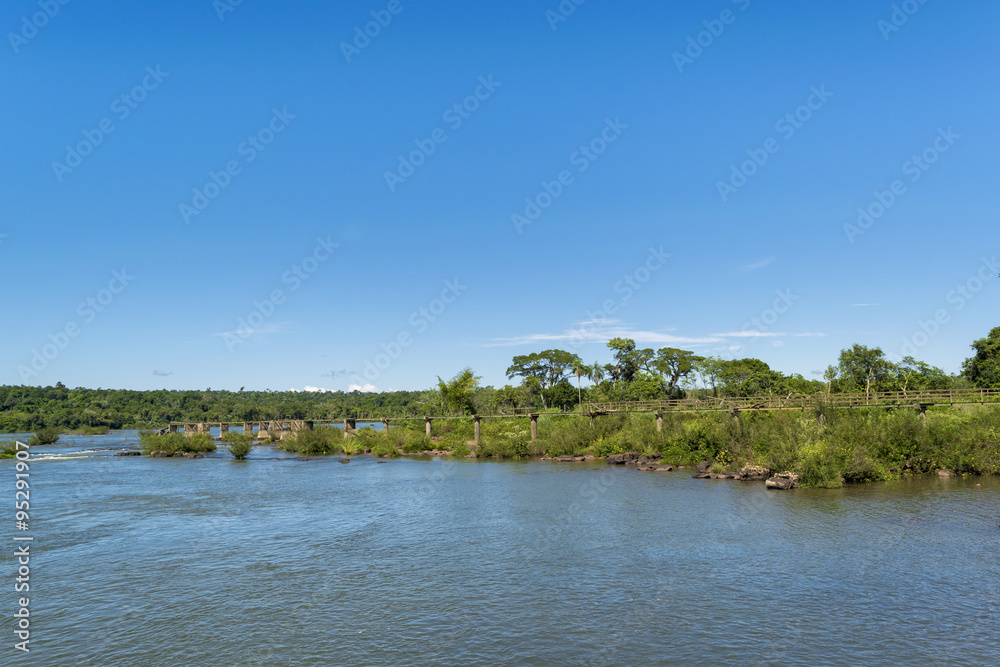 Parana River at Iguazu Falls