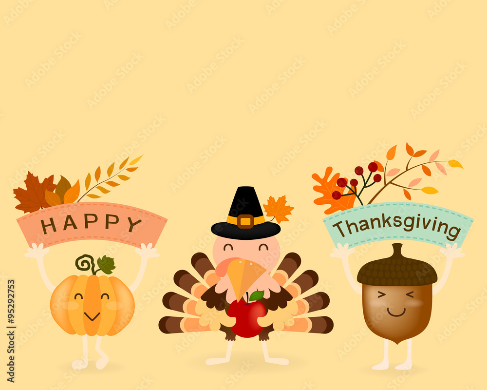 Naklejka premium Turkey and friends