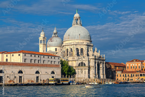 Morning in Venice. In the foreground basilica Santa Maria della Salute.