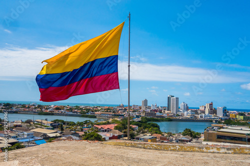 Beautiful high angle view of Cartagena, Colombia