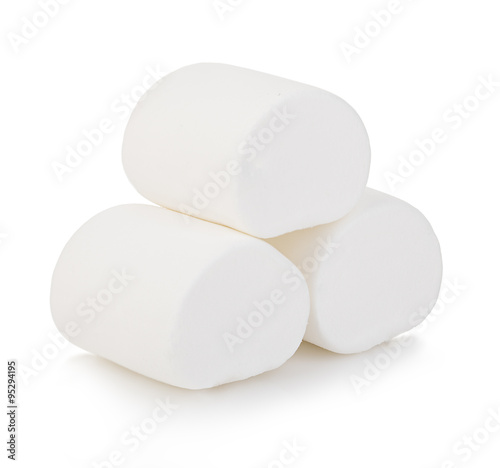 Marshmallows isolated on white background