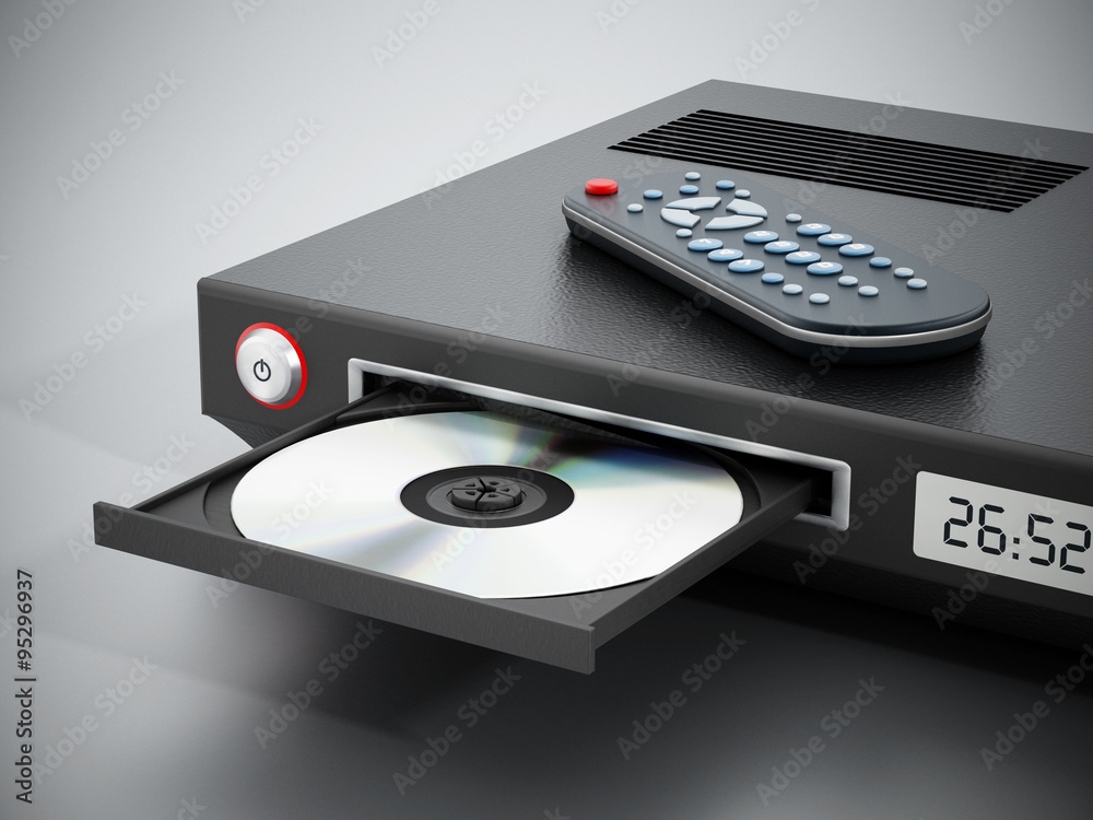 Fototapeta premium Blu-ray player with open disc tray