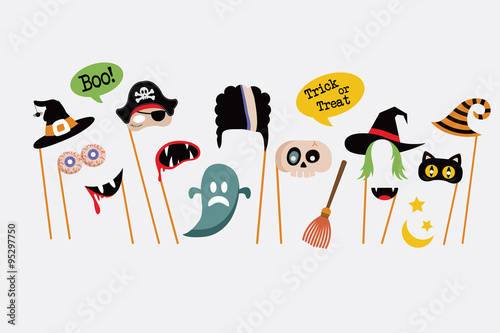 Halloween party photo booth collection