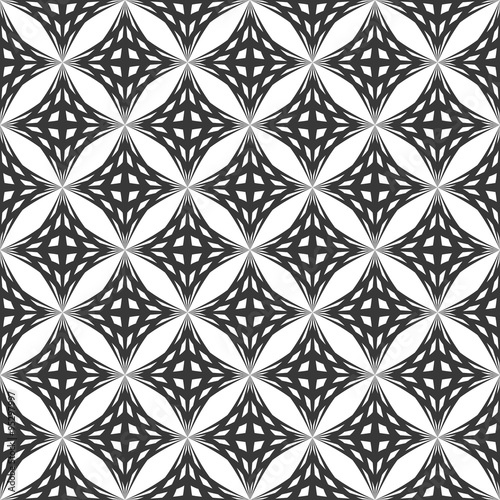 Seamless monochrome striped star pattern