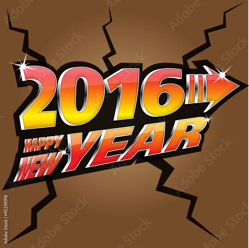 Happy New Year 2016 Wallpaper Design
