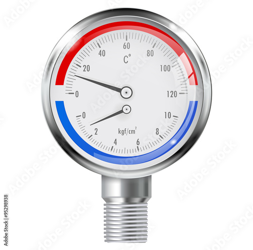 Manometer and thermometer.