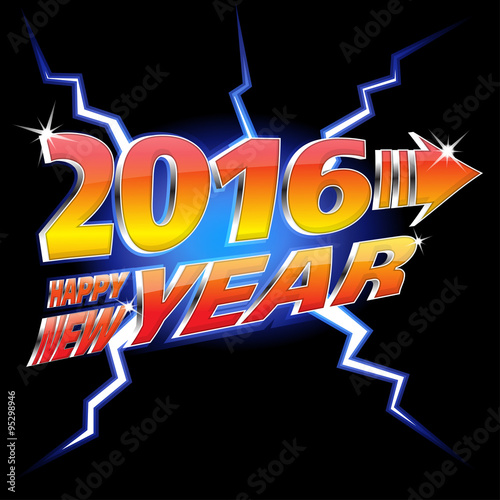 Happy New Year 2016 Wallpaper Design