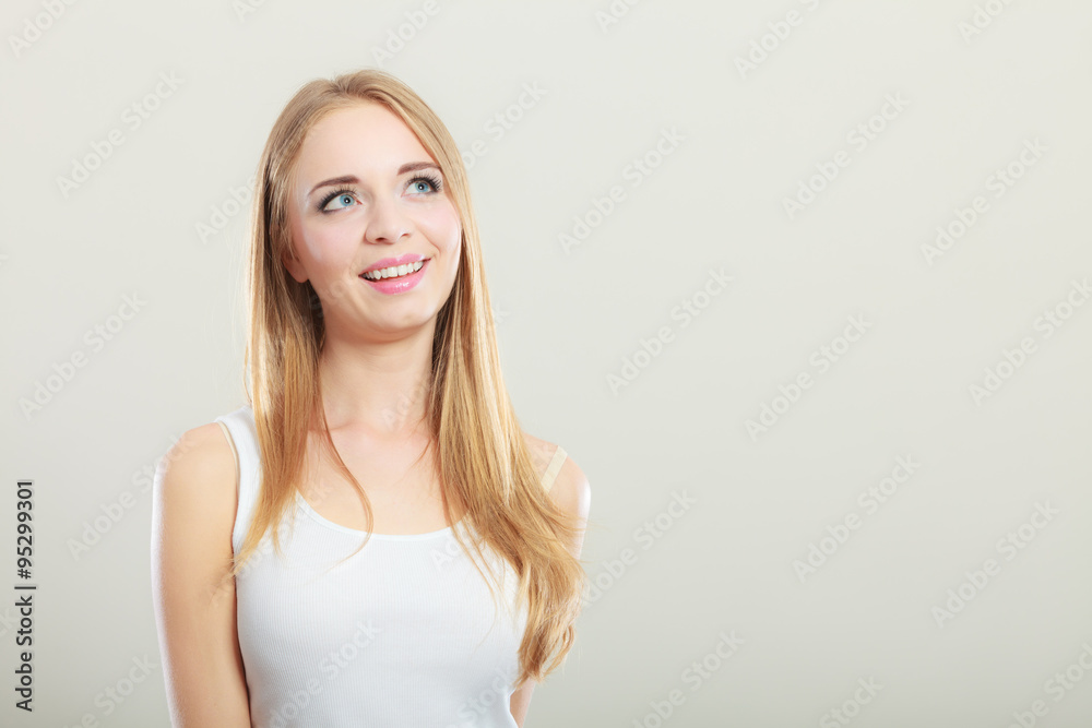 Portrait of beautiful woman smiling Portrait of beautiful woman smiling