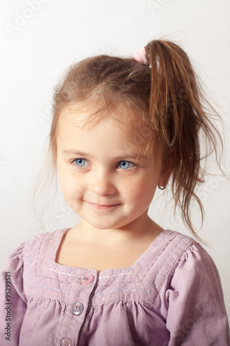 portrait of little blue-eyed girl