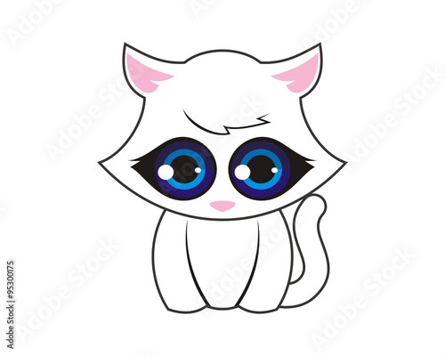 cute white kitty cat doll