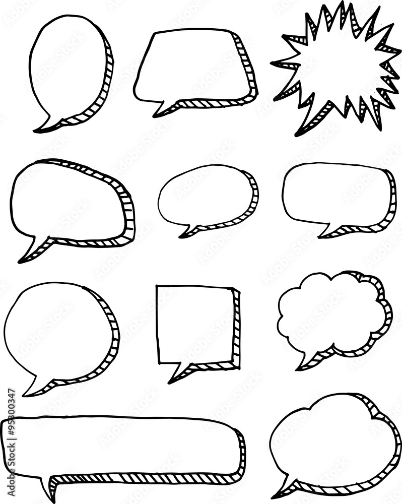 Fototapeta premium Scribble Stains Hand drawn in pencil