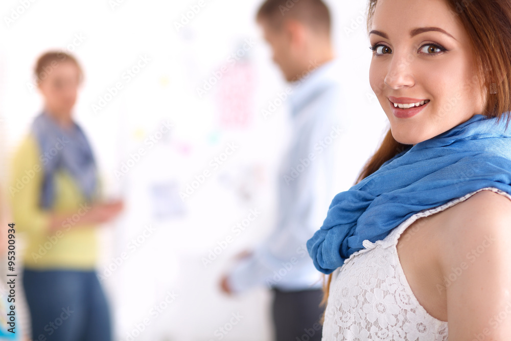 Portrait of attractive female designer in office Portrait of attractive female designer in office