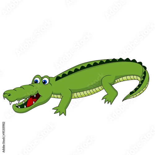 Cute Crocodile walking around