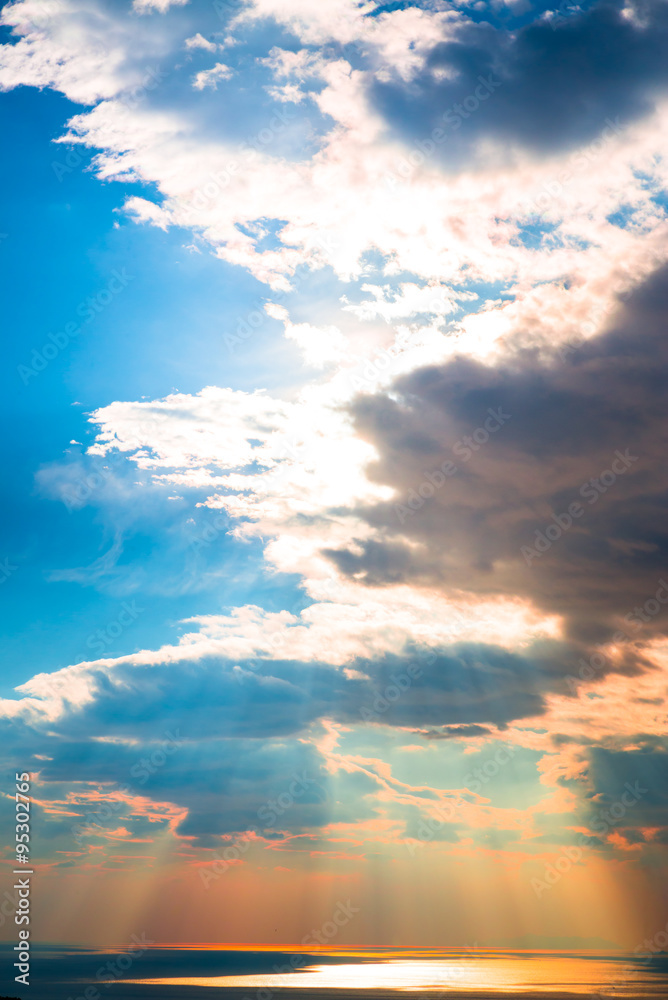 Obraz premium beautiful evening view of the Mediterranean