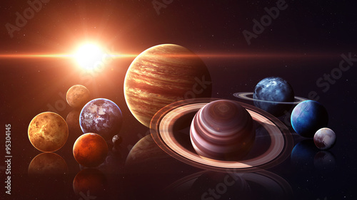 Obraz na płótnie Hight quality isolated solar system planets. Elements of this image furnished by NASA w salonie