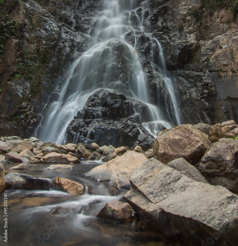 Tropical rainforest waterfall of Sunanta waterfall in Nakhon Si photo