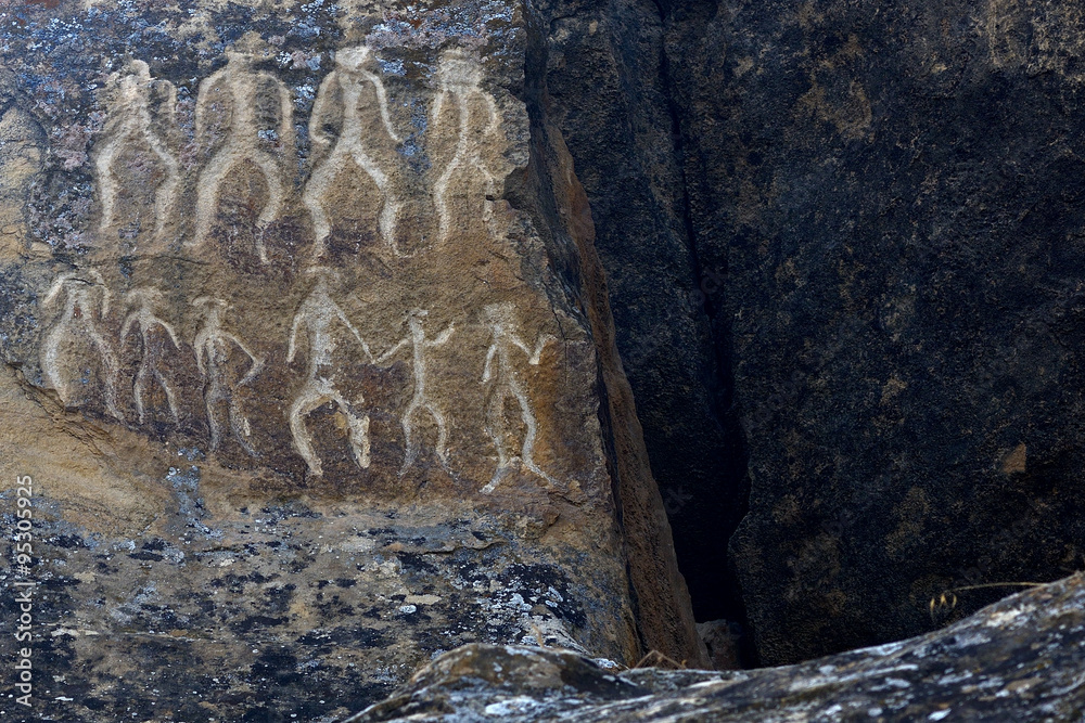 Petroglyphs, Qobustan, Azerbaijan