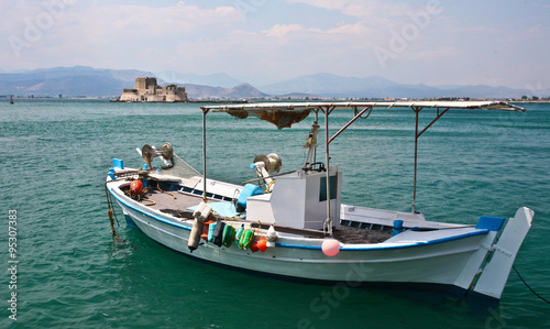 Fishing boats in the Peloponese in Greece