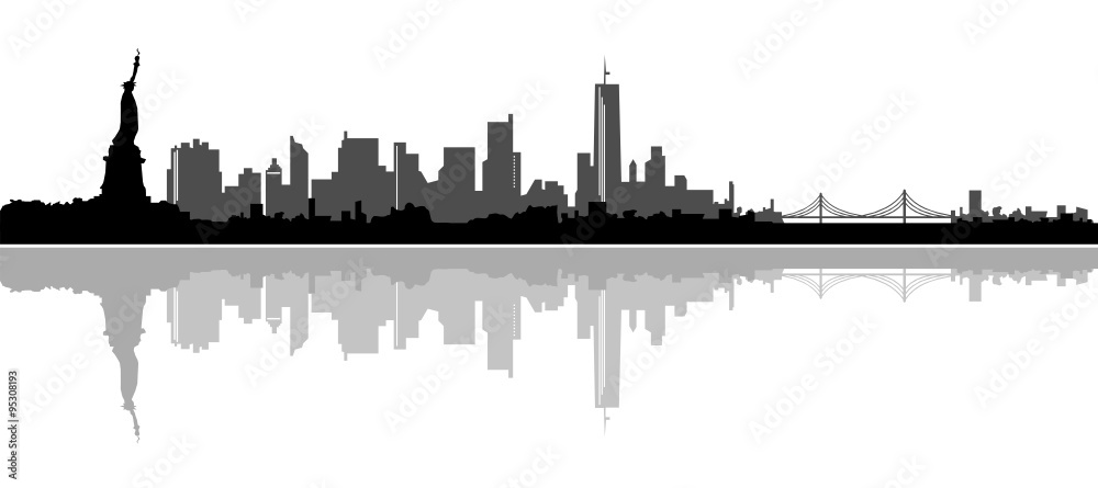 Skyline New York City - obrazy, fototapety, plakaty 