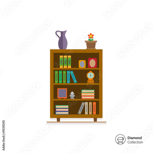 Book shelves icon