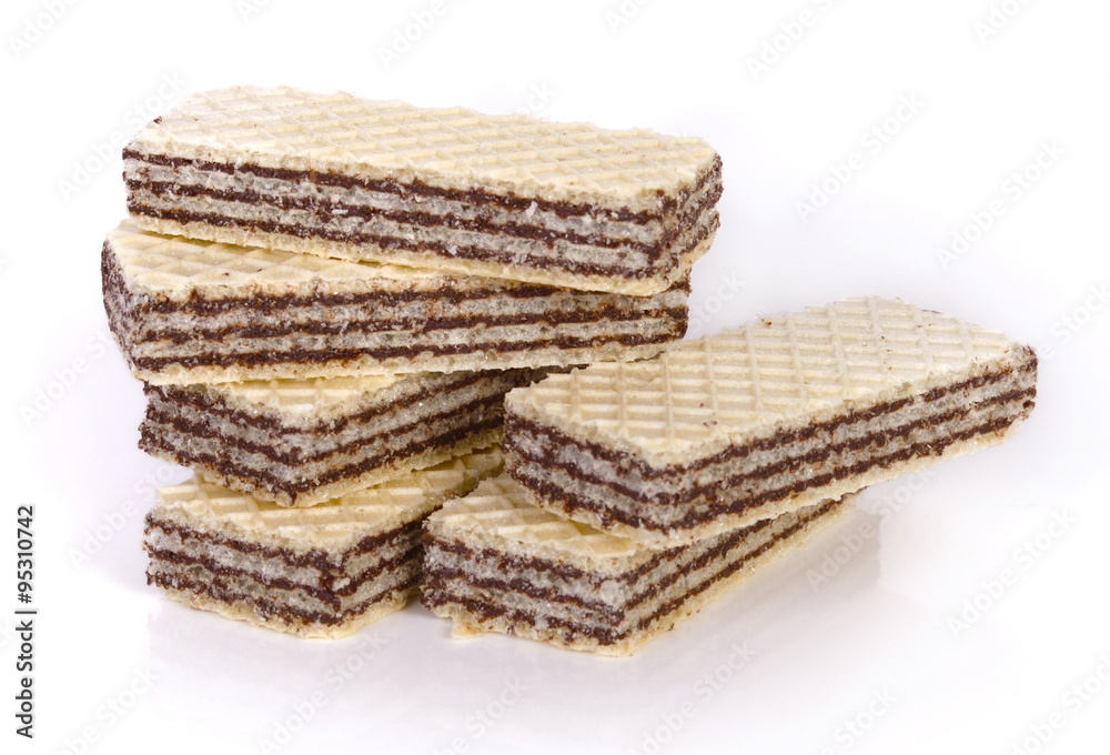 Wafers isolated on a white background Wafers isolated on a white background