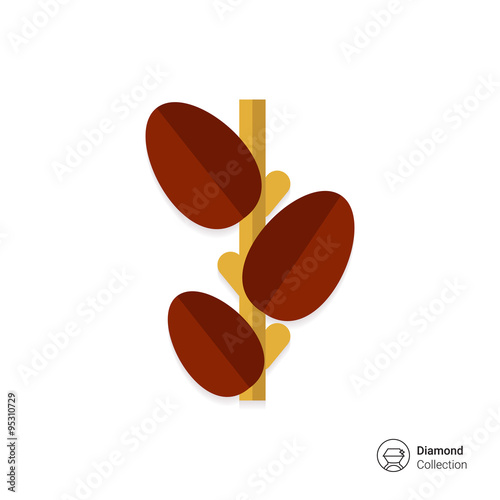 Growing coffee beans icon