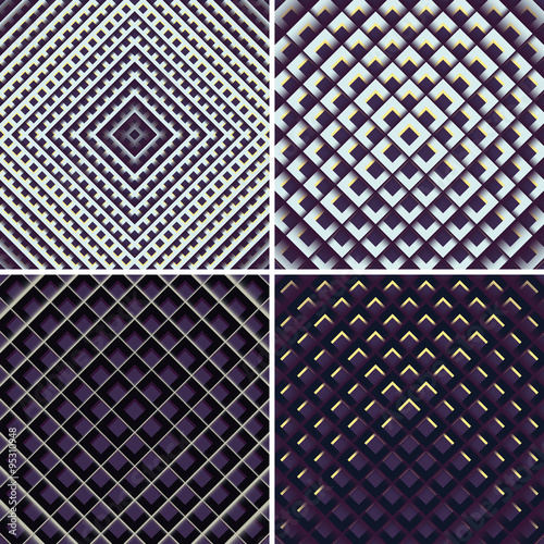 Light and shadow geometric texture