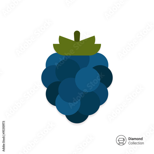 Ripe blackberry icon