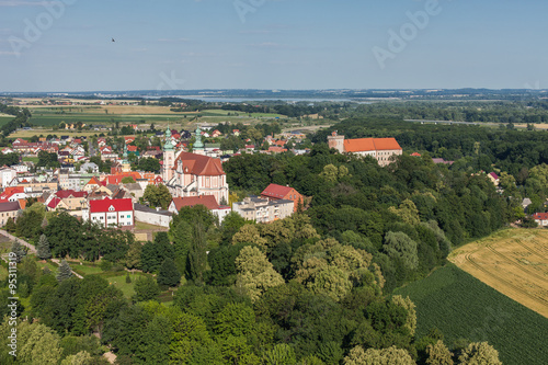 aerial view of Otmuchow town