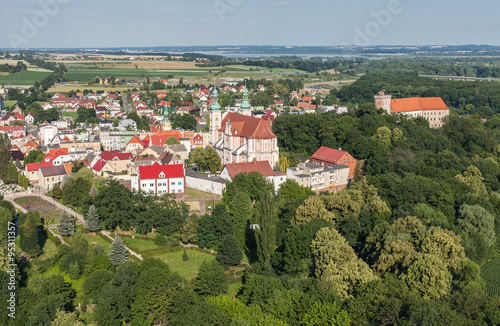 aerial view of Otmuchow town