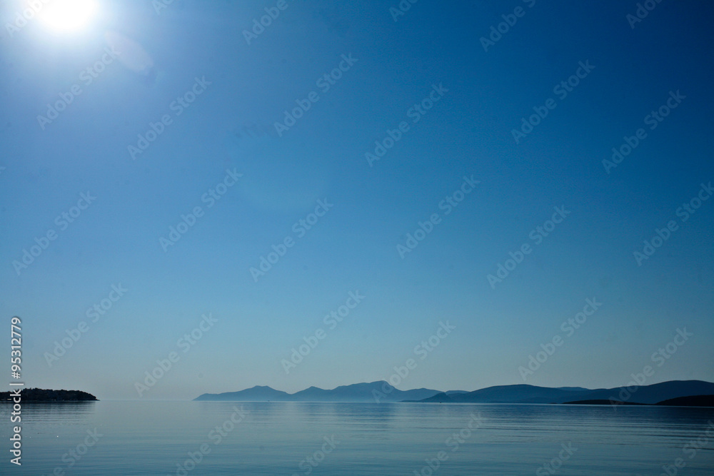 Morning mist  Peloponese in Greece
