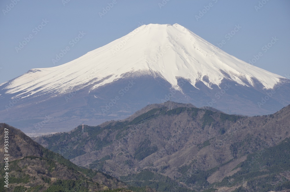 鳥ノ胸山から富士山の眺望