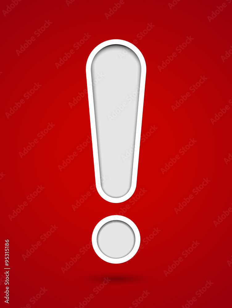 Cut out hole exclamation sign Cut out hole exclamation sign