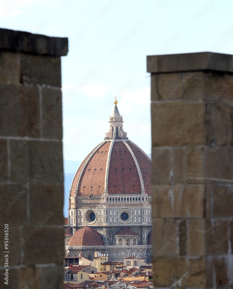FLORENCE in Italy with the great dome from the tower