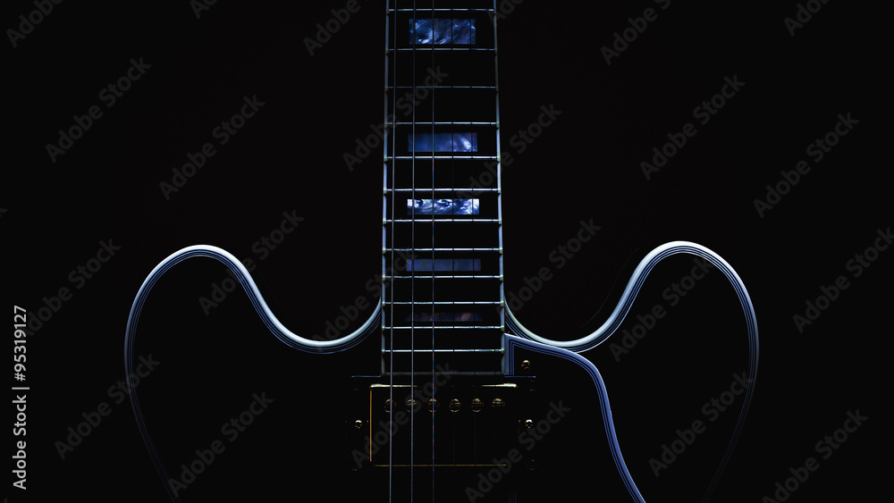Obraz premium Streszczenie gitara elektryczna