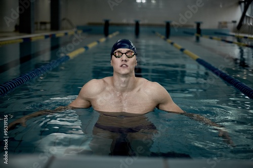 Swimmer in swimming pool