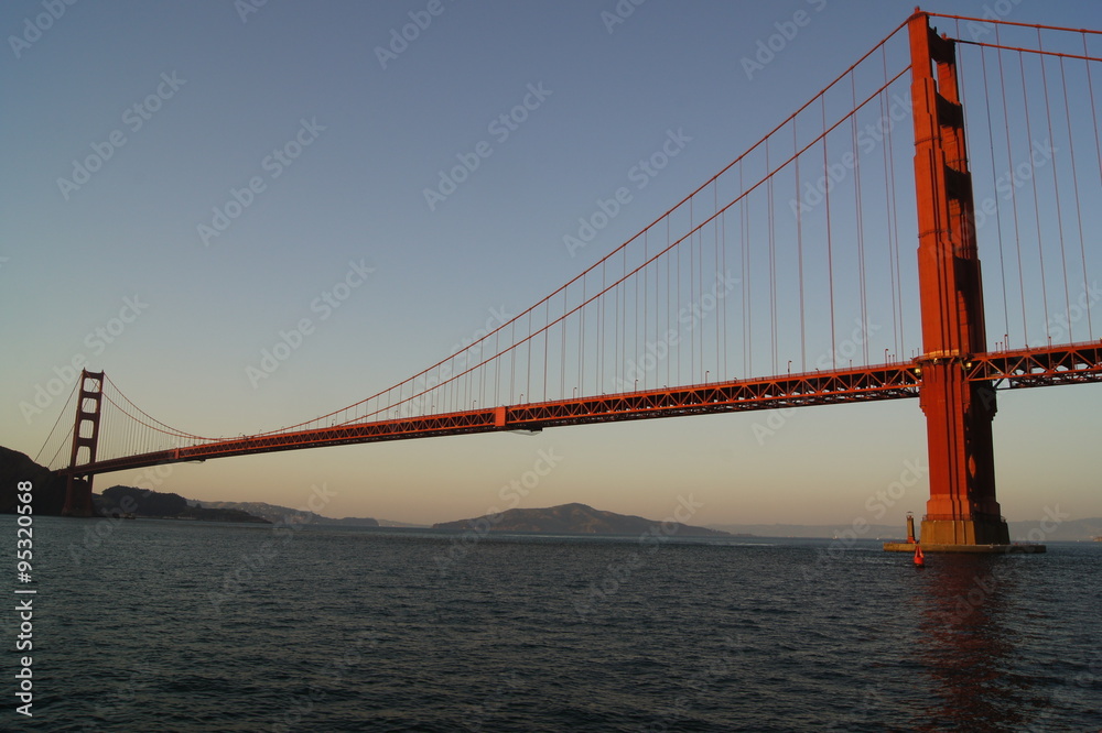 Golden Gate Bridge in der abendlichen Stunde
