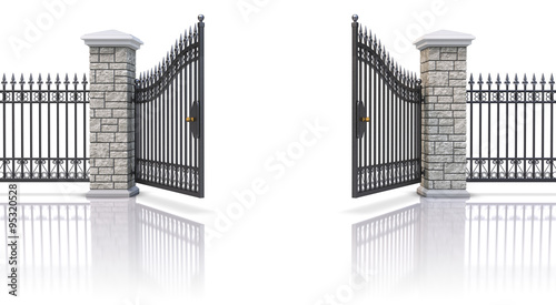 Obraz na plátně Open iron gate