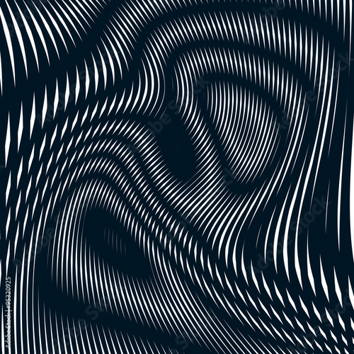 Noisy contrast lined backdrop, tiling with visual effects. Moire