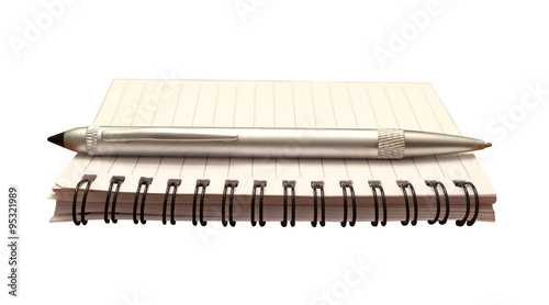 Notepad and Pen Isolated